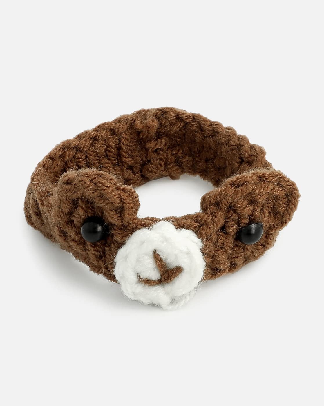 El Regalo Knitted Bracelet Rakhi for Baby - Unisex color and style - Rakshabandhan Adjustable Rakhi Combo with Greeting Card and Shagun. Brown Bear