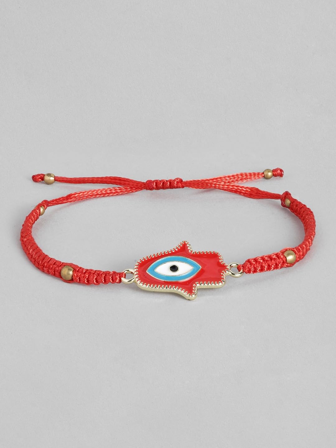 El Regalo Evil Eye CZ Bracelet Rakhi for Brother with Roli Chawal & Rakhi Message Card - Lucky Protection Rakhi to Avoid Negative Energies for Brother/Sister-in-Law/Niece or Nephew (Option-4)