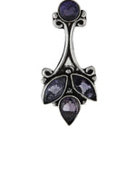 El Regalo 925 Silver Plated Vintage Stones Stud Earrings for Women & Girls (Purple)