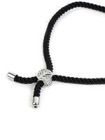 El Regalo Name Initials Evil Eye Bracelet Rakhi for Brother- Name Letter CZ Rakhi with Roli Chawal, Message Card in Rakshabandhan Box for Bhai (Black- A)