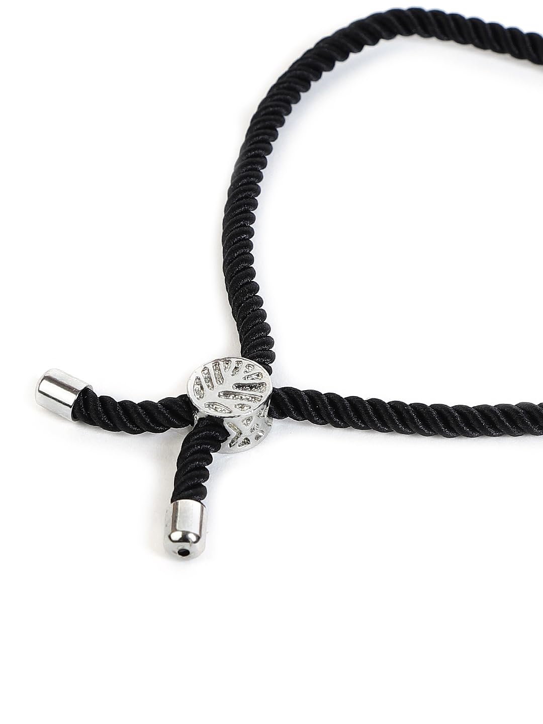 El Regalo Name Initials Evil Eye Bracelet Rakhi for Brother- Name Letter CZ Rakhi with Roli Chawal, Message Card in Rakshabandhan Box for Bhai (Black- A)