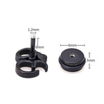 El Regalo 1 Pair Stainless Steel OM Stud Earrings for Boys/Men- Anti Tarnish, Waterproof OM Religious/Meditation Jewelry (Black)