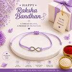 El Regalo 1PC Minimalist Infinity Rakhi for Brother- Simple Infinity Rakhi with Roli Chawal, Rakhi Message Card in Rakhi Gift box for Brother (Purple)