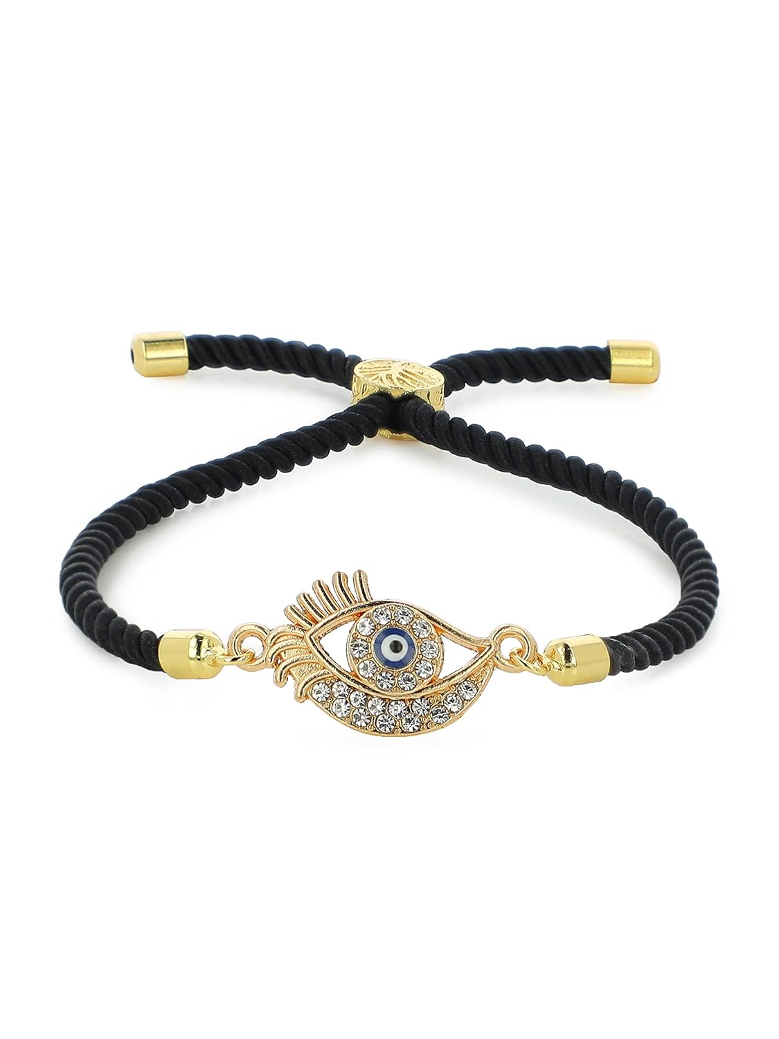 El Regalo 1 PC Evil Eyes Adjustable Cord Unisex Bracelet for All- Fancy Evil Eye Bracelet for Kids/Girls/Boys/Men/Women (Sun Evil Eye Red)