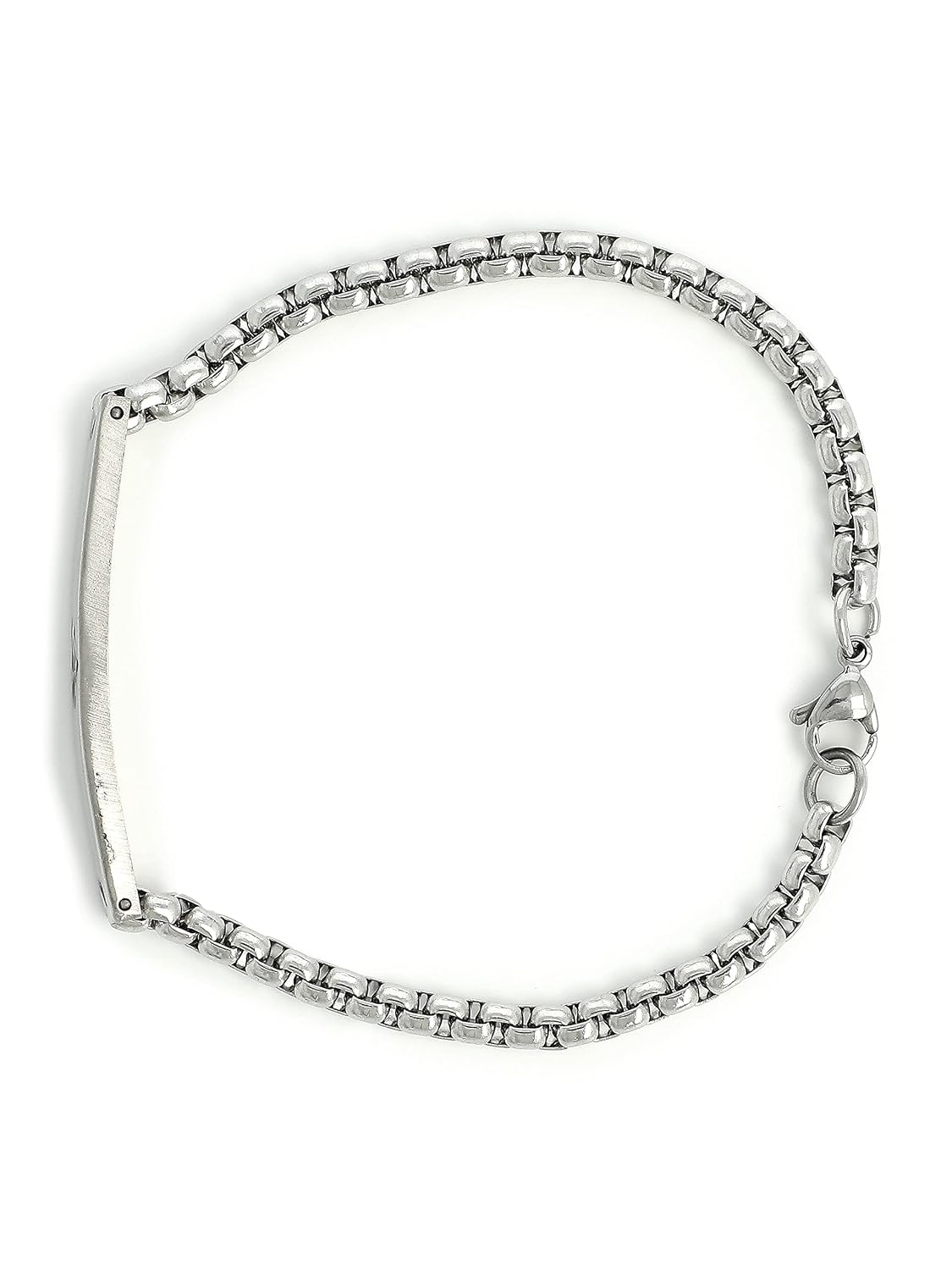 El Regalo 1 PC Stainless Steel OM Bracelets for Boys/Men - Statement Cuban Chain Bracelets for Men/Boys (OM Style-2)