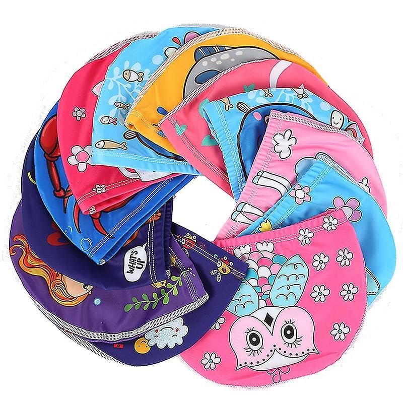El Regalo 1PC Cute Cartoons/Animal Printed Kids/Babies Swimming Cap (1-6 Years Old) Comfortable Breathable Polyester Fabric Swimming Caps (Not Waterproof) (Shark Swimming Cap)