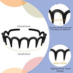 El Regalo 2 Pcs Unisex Plastic Sharks Tooth Hair Band Headband Toothed Hairband For Girls, Boys, Unisex,Black