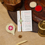 El Regalo 1PC Simple Lotus Flower Rakhi for Brother- Minimalist Lotus Thread Rakhi with Roli Chawal, Rakhi Message Card in Rakhi Gift Box (Option-3)