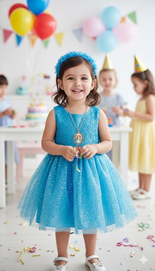 El Regalo Enchanted Tales Princess Pendant Necklace for Girls & Toddlers - Magical Character Jewelry for Birthdays, Parties & Gifting (Style-17)