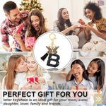 El Regalo Personalized Name Initials Butterfly Charm Keychain - Name Letter Keyring with Black & Golden Tassel & Butterfly Pendant, Purse, Bag, Backpack Accessory (B Letter)