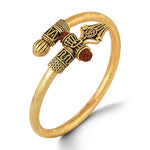 El Regalo Rudraksha Trident Golden Bracelet for Men | Gold Plated Auspicious Rudraksha Bracelet for Men