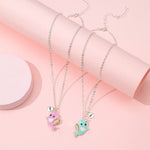 El Regalo Best Friend Forever 2Pcs-Split Magnetic Matching Bff Pendant Necklaces Set- Unicorns, Whales, Koalas Pendant Friendship Necklaces For Girls (Whales Bff Necklace)