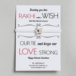 El Regalo 1 PC Star Evil Eye Nazaria Rakhi for Brother- Rakhi Gift Box with 1 PC Rakhi, Shagun Pack & Rakhi Message Card in Gift Box - Rakhi for Bhai/Bhabhi/Bhatija/Bhatiji (White Star Evil Eye)
