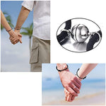El Regalo 2 PCs Magnetic Couple Charm Bracelets Set for Best Friend- Mutual Attraction Magnet Matching Bracelets Rope Braided Bracelet Set for His Her Couples BFF Friendship Jewelry (2 PCs Black Set)