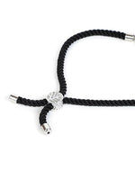 El Regalo Name Initials Evil Eye Bracelet Rakhi for Brother- Name Letter CZ Rakhi with Roli Chawal, Message Card in Rakshabandhan Box for Bhai (Black-O)