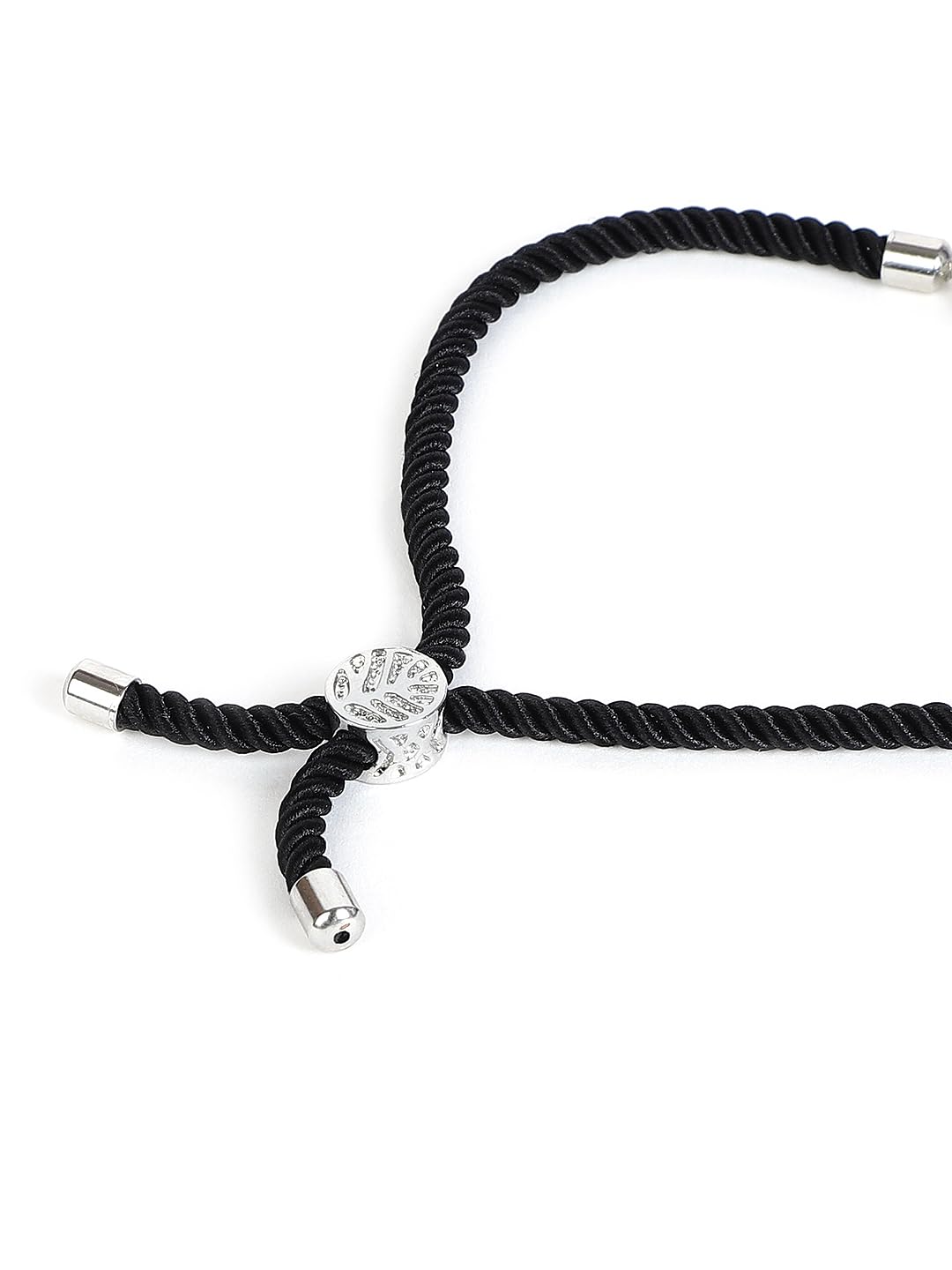 El Regalo Name Initials Evil Eye Bracelet Rakhi for Brother- Name Letter CZ Rakhi with Roli Chawal, Message Card in Rakshabandhan Box for Bhai (Black-O)