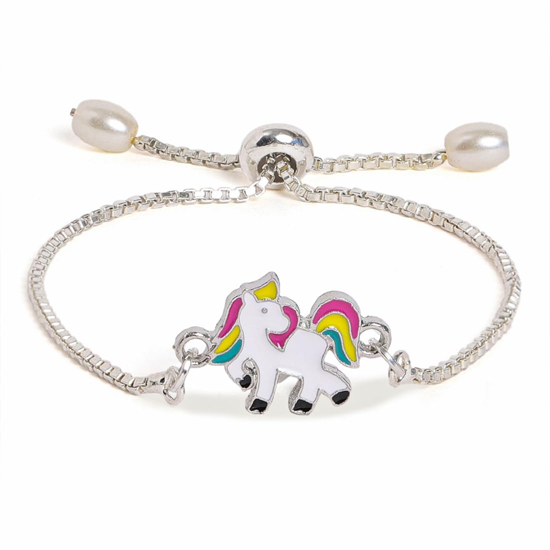 El Regalo 2 PCs Cute Kids Fancy Bracelet Rakhis Set - Beautiful 2 Kids Rakhis Combo with Roli Chawal, Rakhi Message Card in Rakhi Gift Box for Little Brother/Niece/Nephew (Unicorn & Star Rakhi)