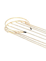 El Regalo 1pc Two-layered Rhinestone Tassels Party Headband- Rhinestones Crystals Long Tassel Hair Chain for Girls &Women - Wedding Party Bridal Hair accessories