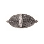 El Regalo Boho Crescent Silver Look Alike Oxidised Adjustable Finger Ring- Brass Oxidized Statement Ring in Antique Silver Finish for Girls & Women