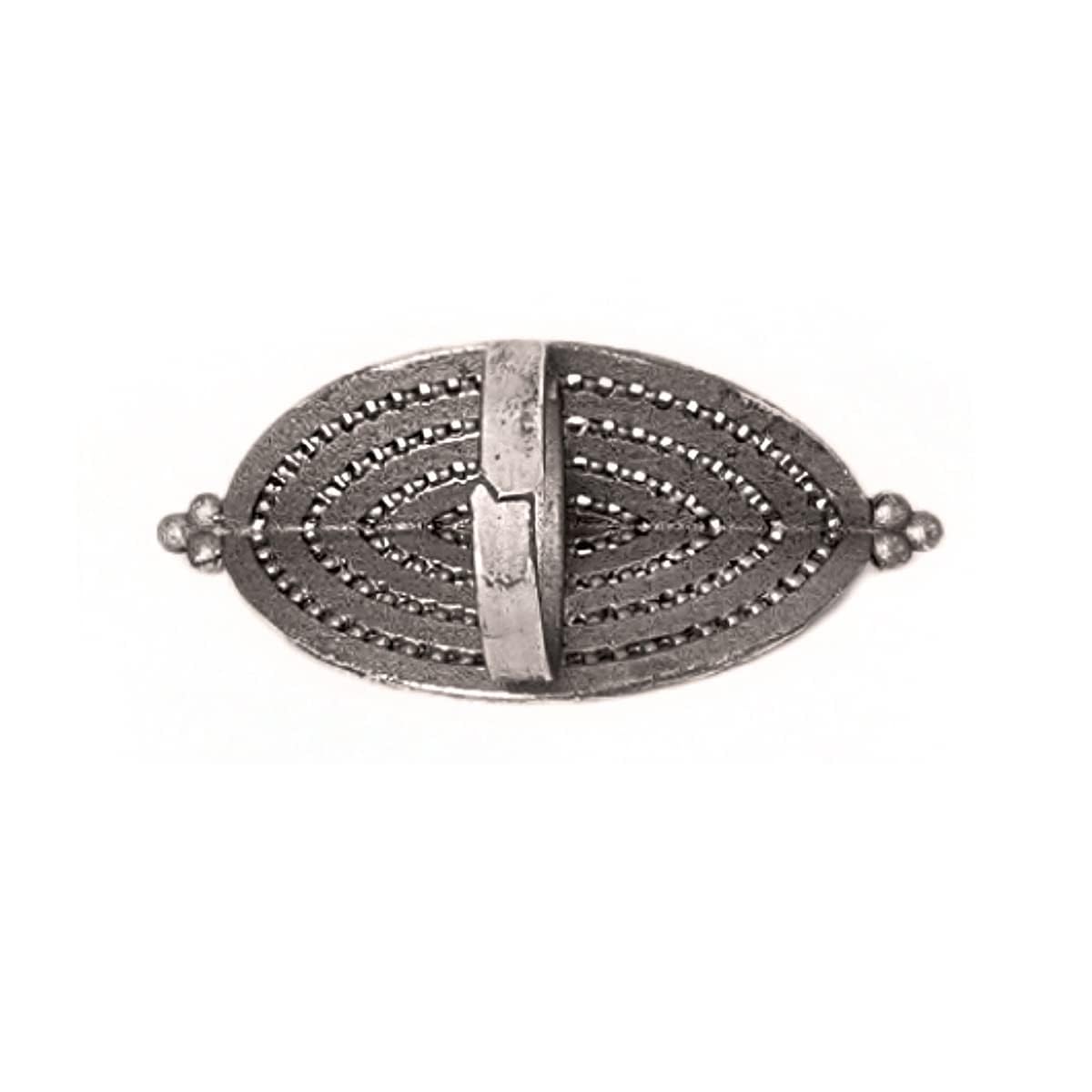 El Regalo Boho Crescent Silver Look Alike Oxidised Adjustable Finger Ring- Brass Oxidized Statement Ring in Antique Silver Finish for Girls & Women
