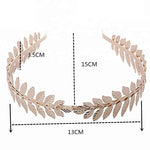 El Regalo's Golden Three Leaf Vintage Crown Style Trendy & Elegant Metal Hairband/Hair accessories for Girls & Women (Leaves Bunch- Golden)