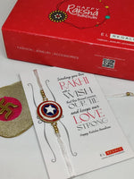El Regalo Kids Rakhis- beautiful Kids Rakhis for Little Brother/Niece/Nephew Kids Rakhis with Cartoon Characters- for Kids/Babies/Toddlers (Captain America Shield Rakhi)