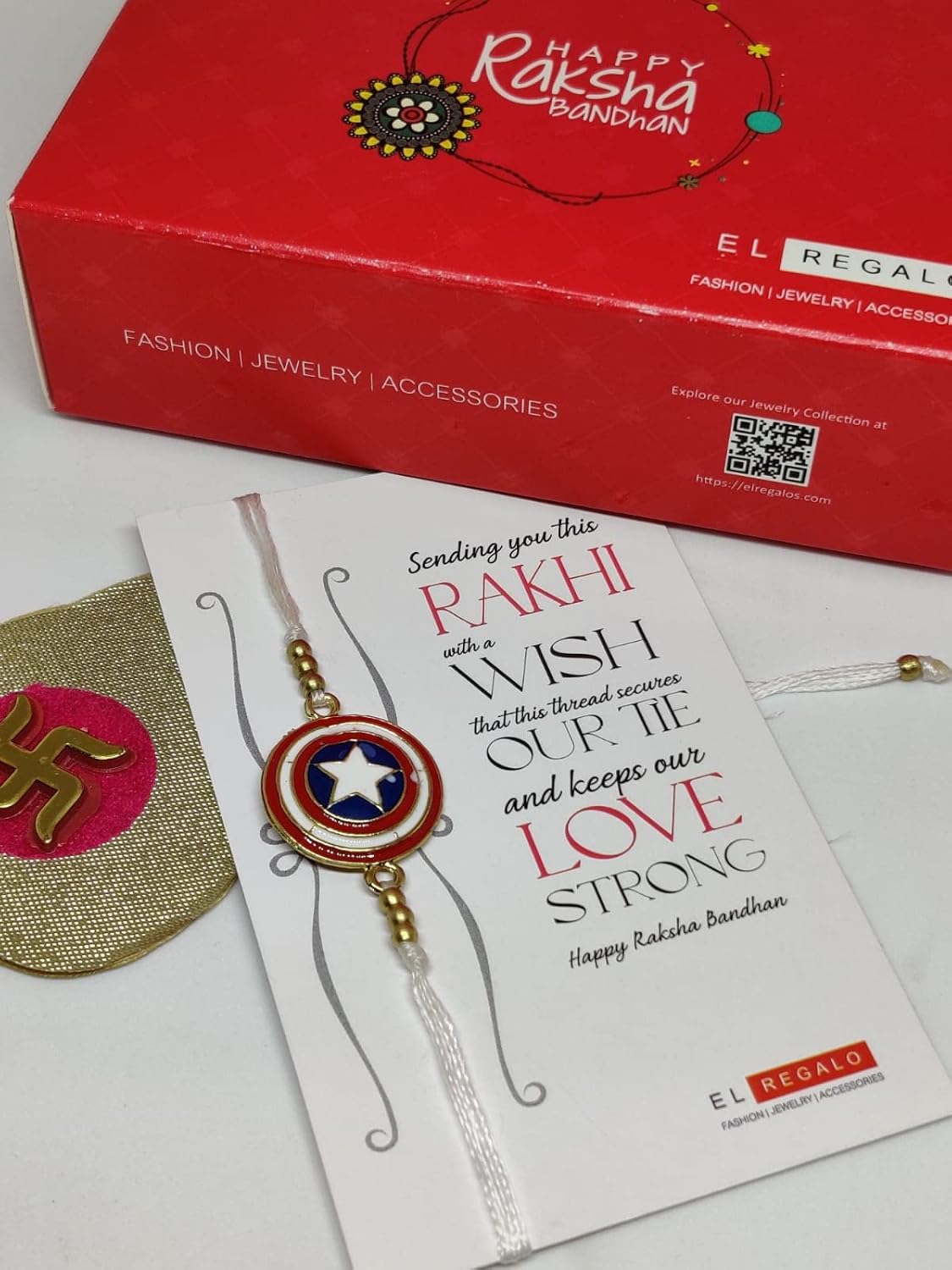 El Regalo Kids Rakhis- beautiful Kids Rakhis for Little Brother/Niece/Nephew Kids Rakhis with Cartoon Characters- for Kids/Babies/Toddlers (Captain America Shield Rakhi)