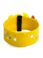 El Regalo 2 PCs Mermaid Snap Silicon Slap Wristband for Girls & Boys- Kids Party Favors, Mermaid and Stars Slap Bands for Kids Girls Boys (Yellow & Dark Pink)