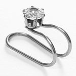 El Regalo 2 PCs Clip-On Non Pirecing Cuff Earrings for Girls & Women- CZ Crystal Ear Cuff Wrap Cartilage Clip Earrings Elegant No Piercing Ear Cuff Clip (Silver)