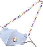 El Regalo 1 PC Cute Acrylic Heart Kids Face Mask Lanyard Straps/Face Mask Holder Lanyards Convenient Clip Safety Face Mask Cover Holder for Kids/Boys & Girls (Multi) Mask Not Included