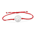 El Regalo OM Red Rakhi for Brother- Silver & Gold Plated Stainless Steel OM Bracelet Rakhi for Bhai with Roli Chawal in Rakshabandhan Box- Adjustable for Babies to Adults (Silver)