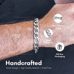El Regalo Stainless Steel Cuban Chain Bracelet for Men | Jewelry Gift for Him (7mm Chain Width)