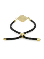 El Regalo Evil Eye Unisex Bracelet- Fancy Evil Eye Enameled Gold Plated Rope Adjustable Bracelet for Kids/Girls/Boys/Men/Women (Black Evil Eye)