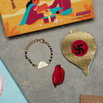 El Regalo 1PC Cute Kids Nazaria Rakhi for Little Brother - Kids Chrams Nazaria Rakhis for Babies/Toddlers with Roli Chawal, Rakhi Message Card in Rakhi Gift Box (Pink Car Nazaria)