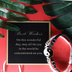 El Regalo "Yin Yang Handmade Macrame Golden Unisex Bracelets Set | Adjustable Bracelet for Best Friends/Couple - Set of 2 (These are NOT Magnetic)- Valentines Gift