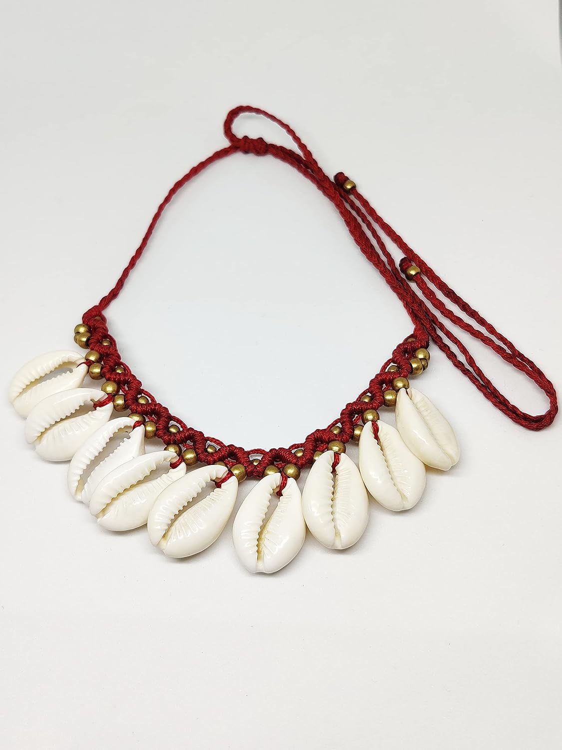 El Regalo Womens Rakhi Set for Bhaiya & Bhabhi Natural Cowrie Rakhi Set for Brother & Sister-in-Law Charm (Red & White)
