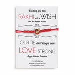 El Regalo 1 PC Zodiac Signs/Sun Signs Red Thread Bracelet Rakhi for Bhai/Brother/Niece or Nephew - Zodiac Sign Rakhi, Roli-Chawal Shagun, Rakhi Message Card in Rakhi Box (Pisces Rakhi)