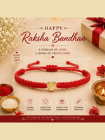 El Regalo Red Ethnic Dori Chain Boys Rakhi - B letter
