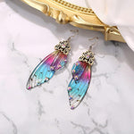 El Regalo Gorgeous Butterfly Wings Earrings - Handcrafted Colorful Austrian Crystal Hook Earrings for Women & Girls | Fantasy Fairy Dangle Earrings | Elegant Jewelry (Multi with Gold Finish)