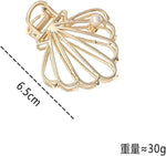 El Regalo 1 PC Pearl Shell Oyster Hair Claw Party Clutcher for Girls & Women- Elegant Fashionable Jaw Hair Clamp Secure Grip for Party Banquet for Women