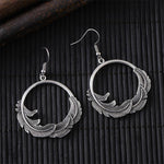 El Regalo Bohemian Oxidised Silver Earrings for Women | Vintage Tribal Hoop & Geometric Drop Earrings | Boho Statement Dangle Earrings for Girls | Indo Western Fashion Jewellery (Style-2)