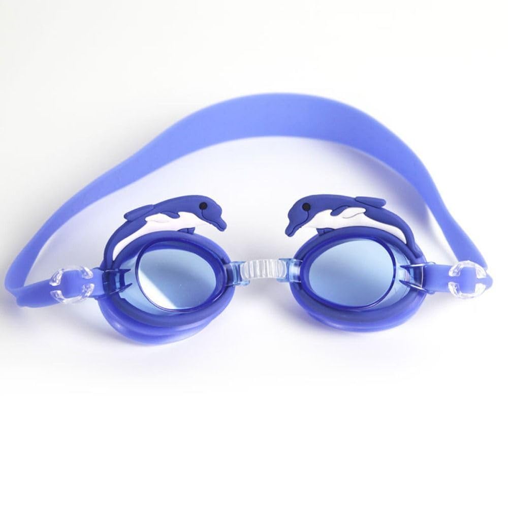 El Regalo Kids Cute Animal Cartoon Swimming Goggles for Girls & Boys- Kids/Toddlers Swim Goggles (upto 10 Years Old) (Dolphin Swim Goggle)