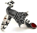 El Regalo Vintage Retro Adjustable Big Cocktail Finger Rings for Girls & Women (Peacock)