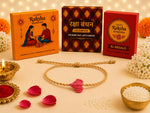 El Regalo Simple Heart Bracelet Rakhi for Brother - Handwoven Adjustable Macrame Rakhi with Roli Chawal | Minimalist Rakshabandhan Bracelet for Bhai in Elegant Rakshabandhan Box (Pink)