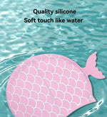 El Regalo 1PC Cute Mermaid Fish Tail Silicon Swimming Cap for Kids, Girls, Boys, and Teens (Pink)