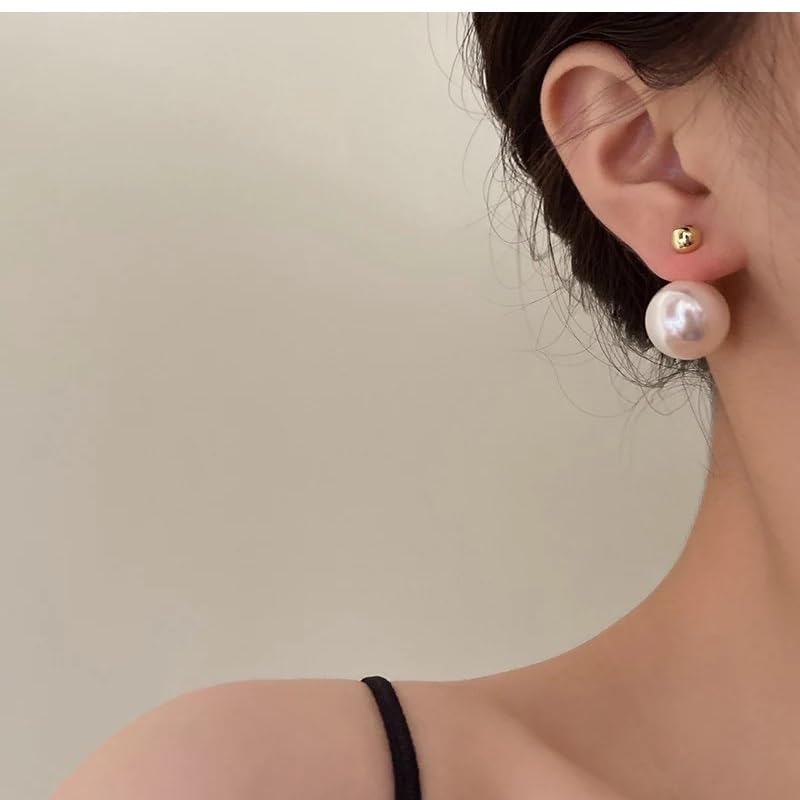 El Regalo Fancy Pink Pearl Earrings- Fashionable Pearl Jacket Earrings For Girls & Women