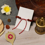 El Regalo Auspicious Natural Rudraksha Rakhi for Brother- Lord Shiva Rudraksha Beads Rakhi with Roli Chawal, Rakhi Message Card in Rakhi Gift Box