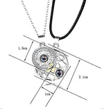 El Regalo BF Magnetic Sun Moon Matching Couple Necklace Set- Best Friend 2 PCs Necklaces Set for Besties/Best Friends/Couples (Silver) For Unisex Adult