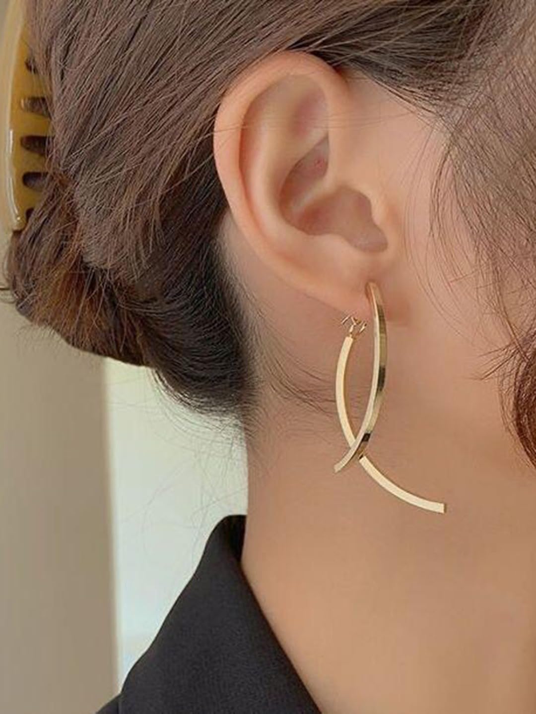 El Regalo Fashion Arch Earrings- Contemporary Back Hanging Dangle Earrings for Girls & Women