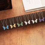 El Regalo 2 PCs Best Friend Butterfly Necklaces for Girls- Matching Butterfly Pendant Necklace Set BFF Friendship Necklace, Dainty Jewelry Gifts for Women Teen Girls (Green BF Butterfly)